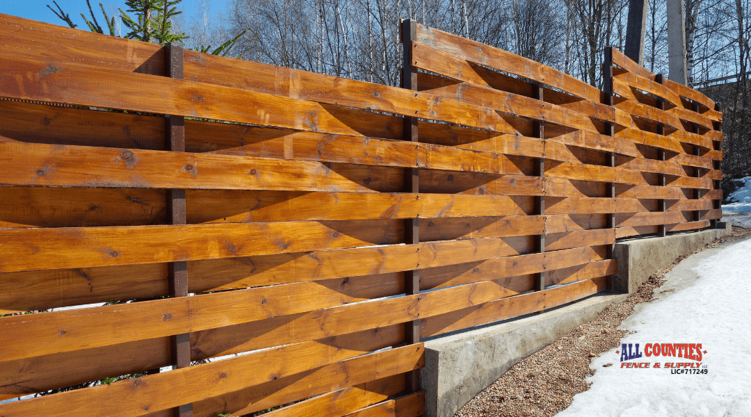 beautifully designed wood fence